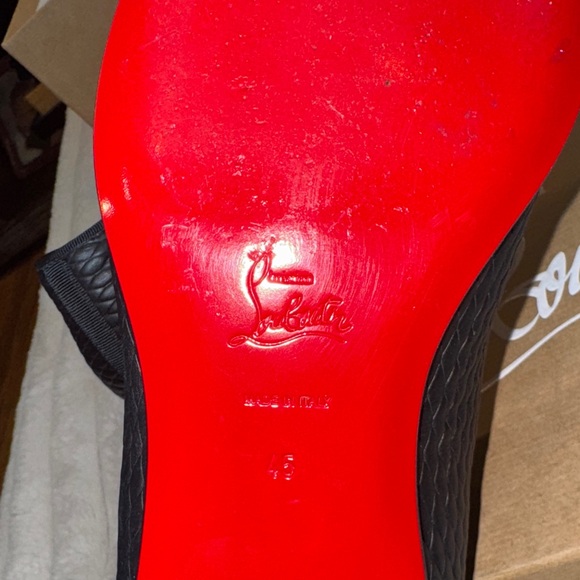 Christian Louboutin Dandyrocks Textured Black Loafers size 45 - Picture 14 of 16